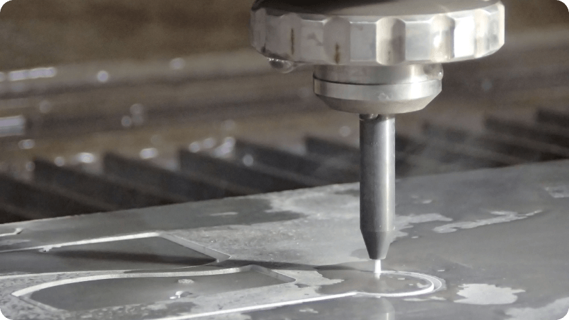 Wasserstrahlschneidkopf zum Schneiden von Metall